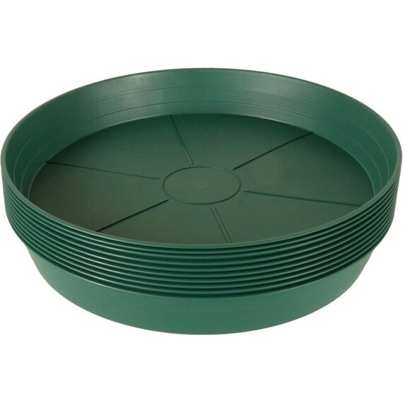 Hydrofarm Green Premium Saucer - 14-in - Pack of 10