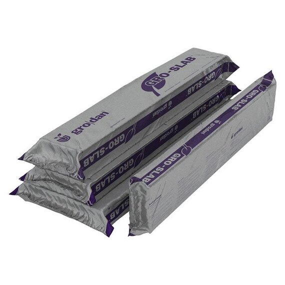 Grodan Improved Gro-Slab Rockwool Grow Slab - 36 x 8 x 3-in - (3) 6 x 6-in Pre-Cut Holes - Case of 12