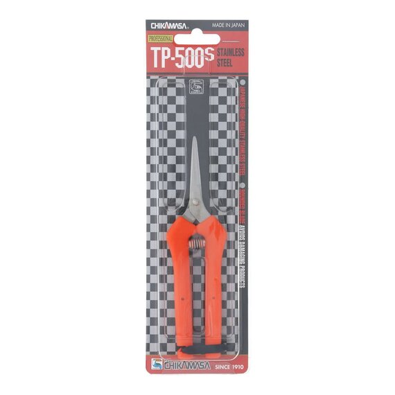 Chikamasa TP-500S Straight Blade Stainless Steel Pruning Shears