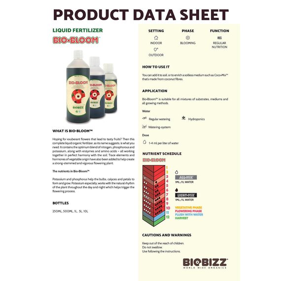 BioBizz Bio-Bloom Bloom Nutrient - 20 L