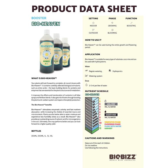 BioBizz Bio-Heaven Growth Stimulant - 20 L