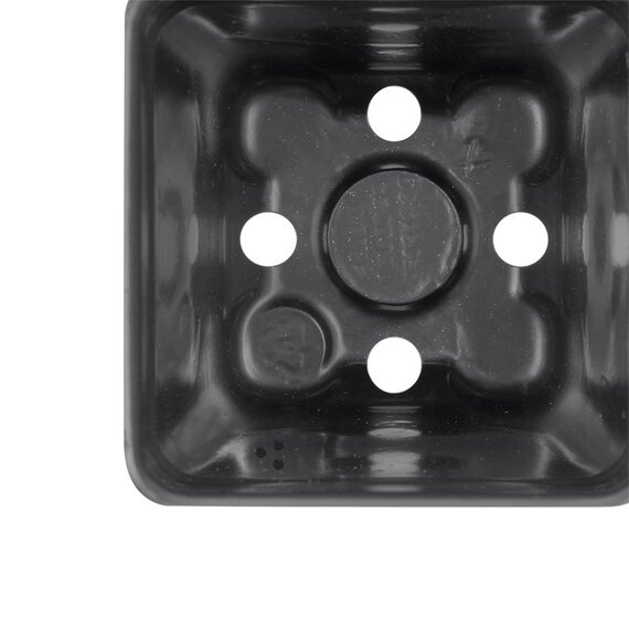 The HC Companies Square Deep Press Fit Pot - 4.12 x 5-in - Black - Case of 375