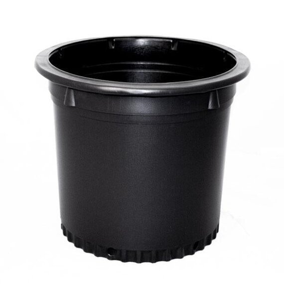 Nursery Supplies Grip-Lip Nursery Pot - Trade #7 - 13.75-in - 6.08 Gal - Black - Case of 20