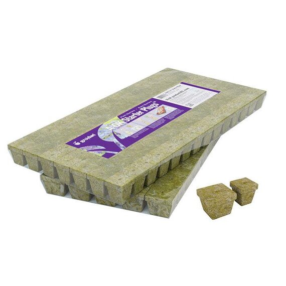 Grodan A-OK Starter Plugs - 2-in - 2 x 2 x 1.6-in - Unwrapped - Fits Standard 10 x 20-in Trays