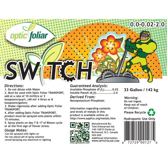 Optic Foliar Switch Foliar Spray - 120 L
