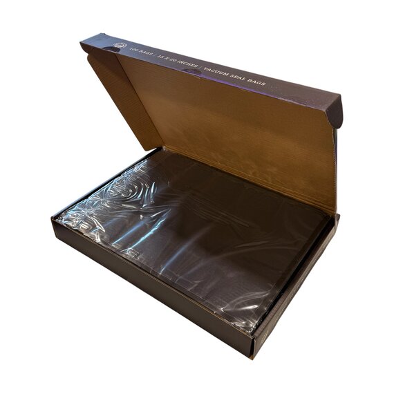 Trapper's Choice 15" x 20" Black/Clear Vacuum Seal Bags (5Mil) Pack of 100
