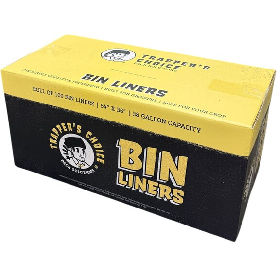 Trapper's Choice Bin Liners, 54” x 36” (2 mil) roll of 100