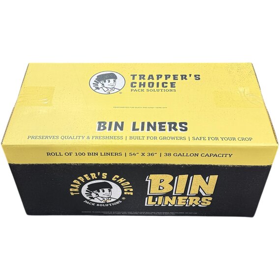 Trapper's Choice Bin Liners, 54” x 36” (2 mil) roll of 100