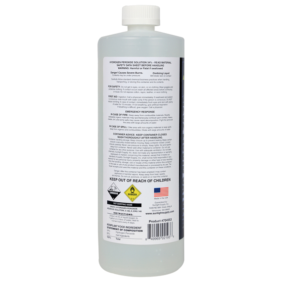 Alchemist H2O2 Liquid Oxygen 34% (1 Quart)