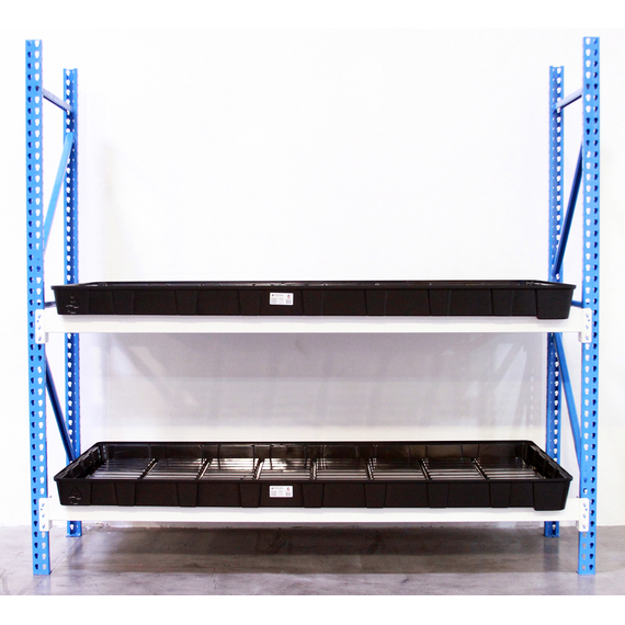 Botanicare Pallet Rack Tray - 4ft x 8ft - Black - 6in Drain