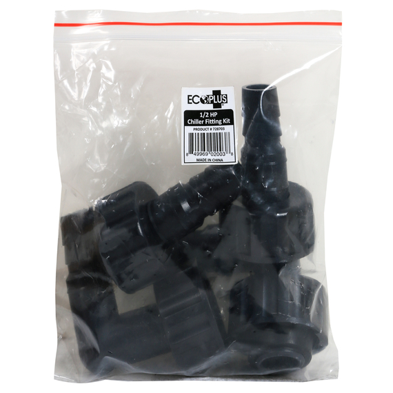 EcoPlus Water Chiller Fitting Kit - 3/4in - For 1/2 HP EcoPlus Chiller