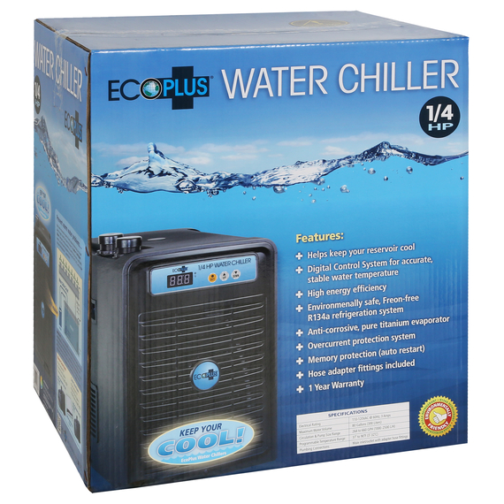 EcoPlus Water Chiller - 1/4 HP - 3/4in - For Pump Sizes 264 GPH to 660 GPH