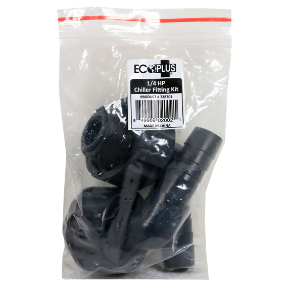 EcoPlus Water Chiller Fitting Kit - 3/4in - For 1/4 HP EcoPlus Chiller