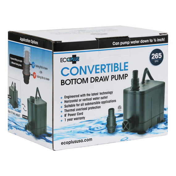 EcoPlus Convertible Bottom Draw Water Pump - 265 GPH