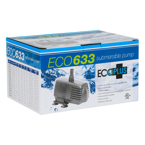 EcoPlus ECO-633 Fixed Flow Submersible/Inline Pump - 594 GPH - 3.94 PSI