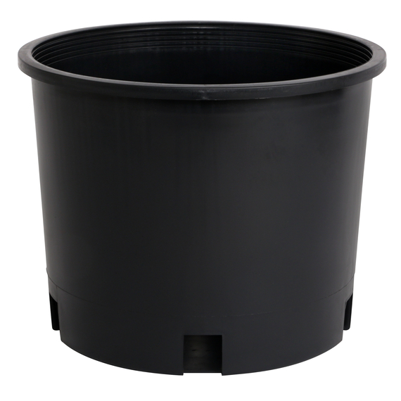 Gro Pro Premium Nursery Pot - 3gal - Round Squat - Black - Reusable