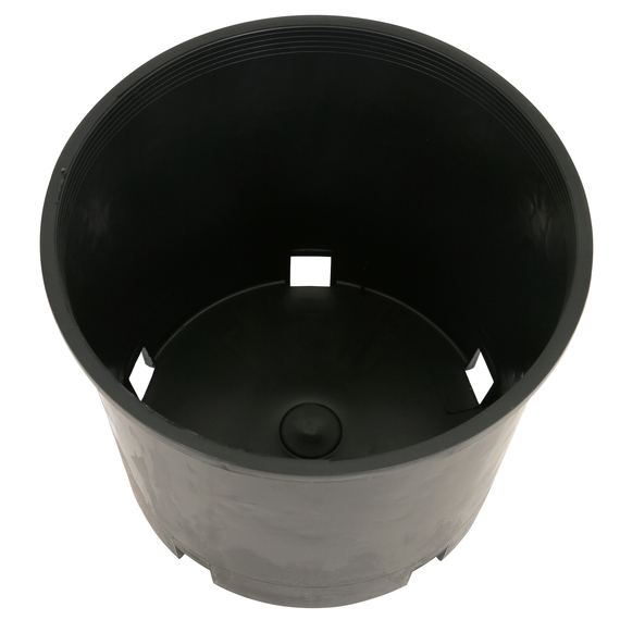 Gro Pro Premium Nursery Pot - 5gal - Round Squat - Black - Reusable