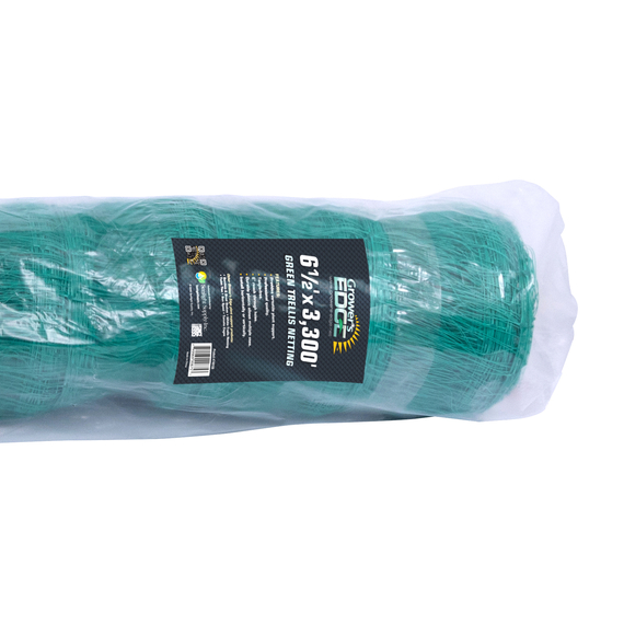 Grower's Edge Trellis Netting - Bulk Roll - 6.5ft x 3300ft - Green