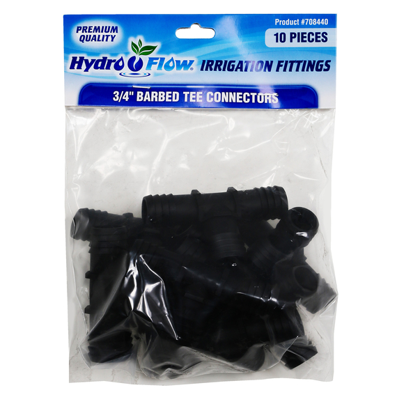 Hydro Flow Premium Barbed Tee Fitting - 3/4in