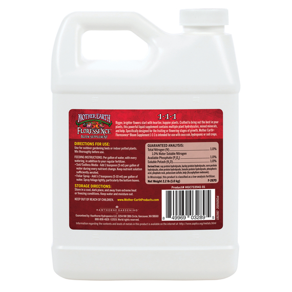 Mother Earth Floressence Bloom Supplement 1-1-1 - 32oz