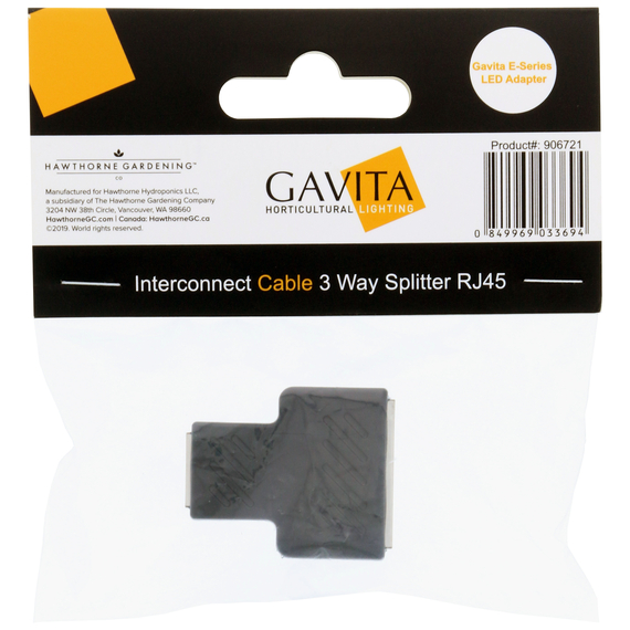 Gavita E-Series Gavita LED Interconnect Cable Adapter - 3-Way Splitter - RJ45 Connection